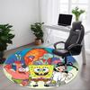 1pc Sponge Bob Chair Carpet for Office Non Slip, Machine Washable Rug for Office, Room Holiday Decor for Christmas, Birthday Polyester