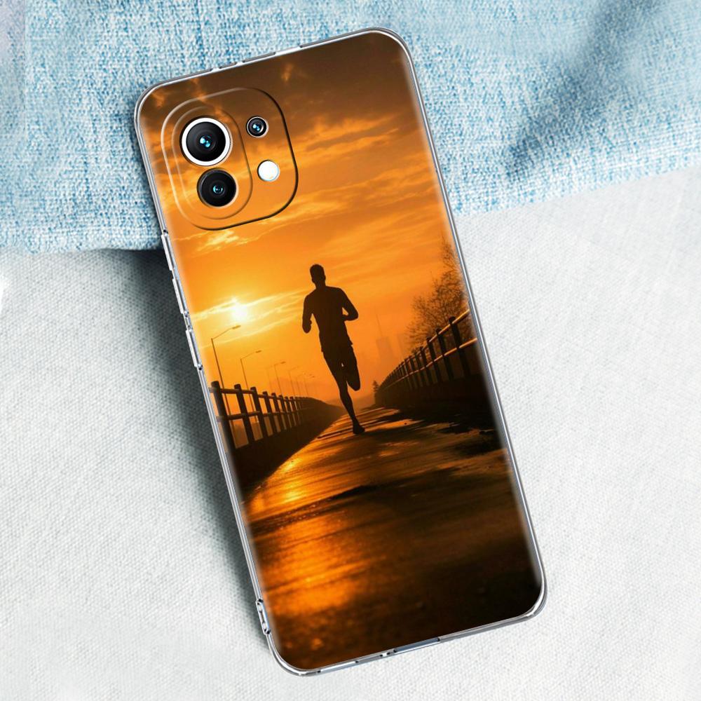 Phone Case For Xiaomi Mi 15 14 13 12 11 Lite 15T 13T 12T Pro Poco X7 X6 X5 Pro 5G X3 NFC F7 F6 F5 Cover Run marathon Running