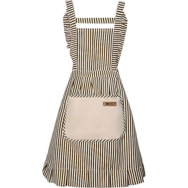 Ladies Girls Apron Kitchen - 2PC Cooking Aprons with Lace Pocket Cords Oil Resistant Stain Resistant Cotton Linen Coral Fleece for Cooking Baking BBQ