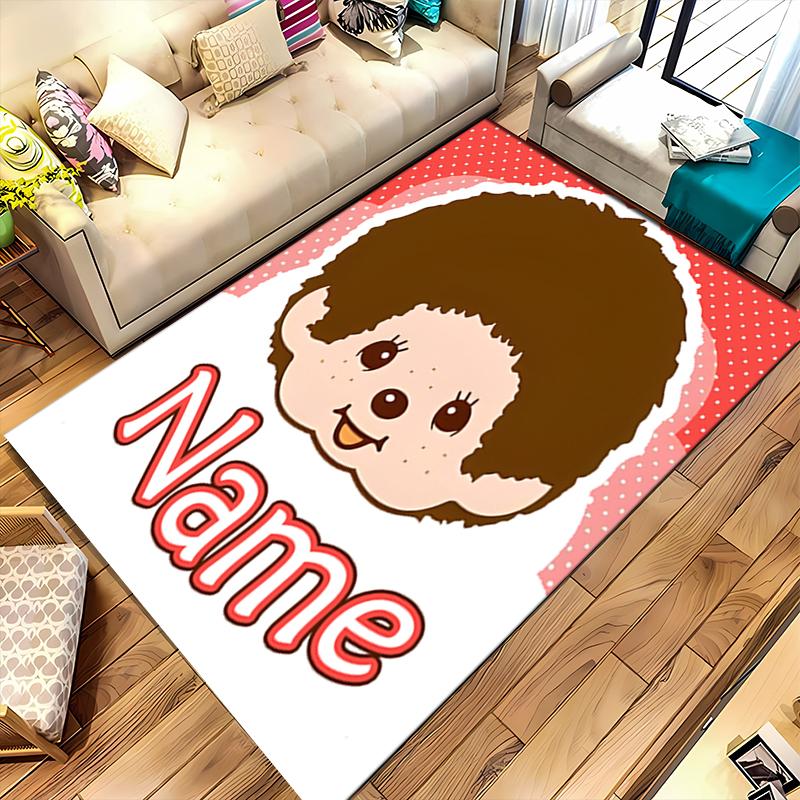 Custom personalization Monchich Area Rug - Perfect For Kitchen, Bathroom,Laundry Room Decor Large Size Available,Gift All Seasons