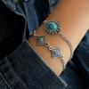 Bohemian Turquoise Fashion Bracelet Set for Women - 2 Trendy Bangles