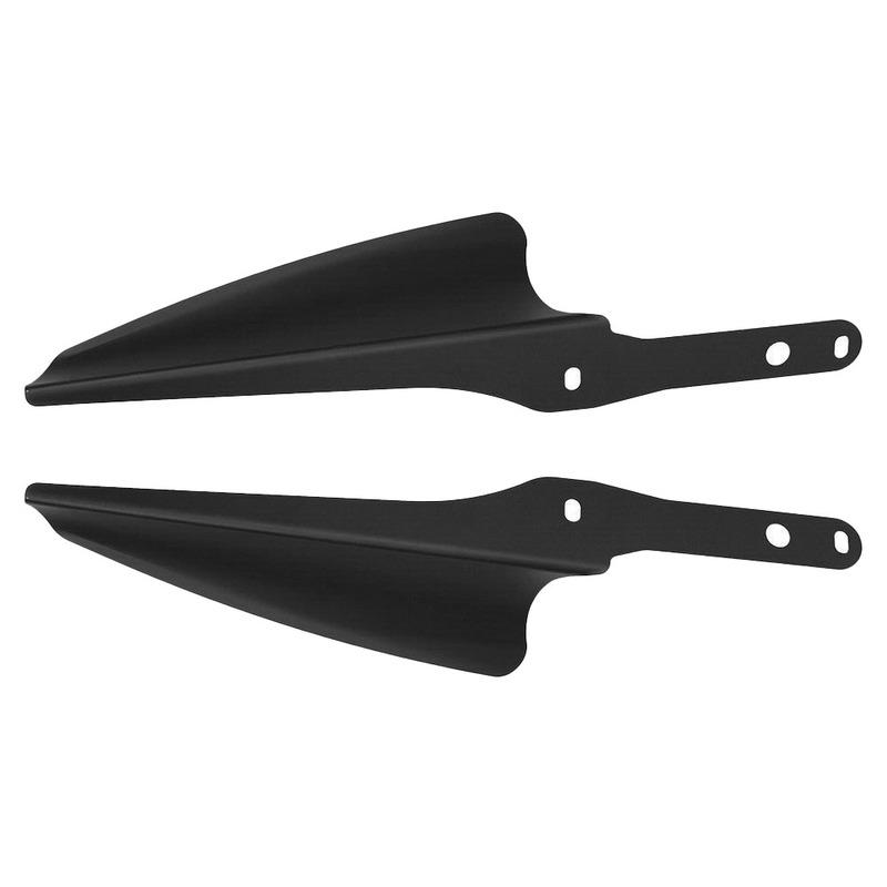Motorcycle Front Fork Mount Wind Deflectors Aluminum Chrome Black For Harley Electra Glide Road King Street Glide 1995+