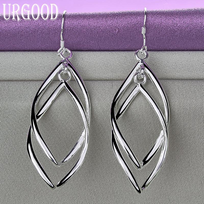 Cercei cu pandantiv geometric din argint 925 cadou Bijuterii de modă