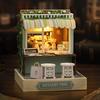 1 Set DIY Miniature Dollhouse Kit with LED 3D Handmade House Model Desktop Mini House Building Decoration Kids Adults Tiny Doll House Assembly Toy
