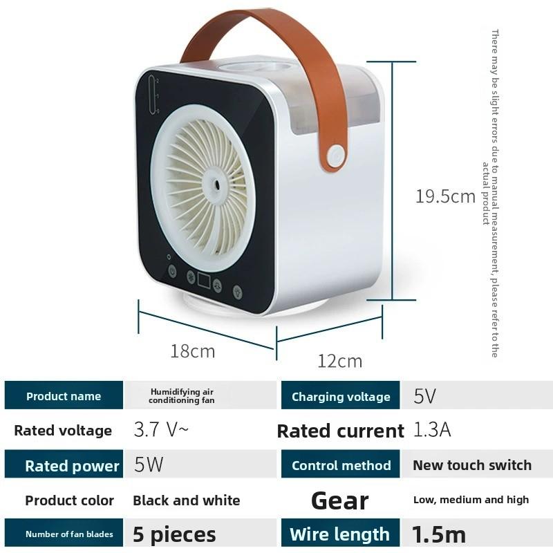 Mini ventilador de aire acondicionado portátil enfriador de escritorio humidificador de aire