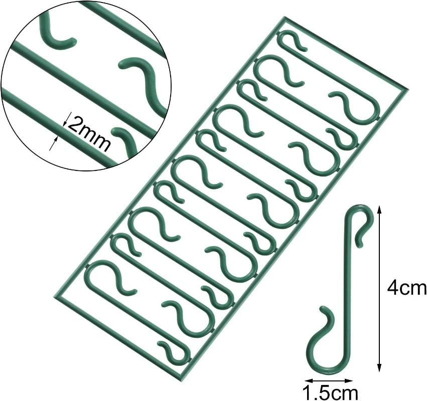 Weihnachtsschmuck S-förmige Haken Kunststoffhaken Weihnachtsbaumkugeln Anhänger Aufhänger für Zuhause Neujahrsparty Deko Großhandel