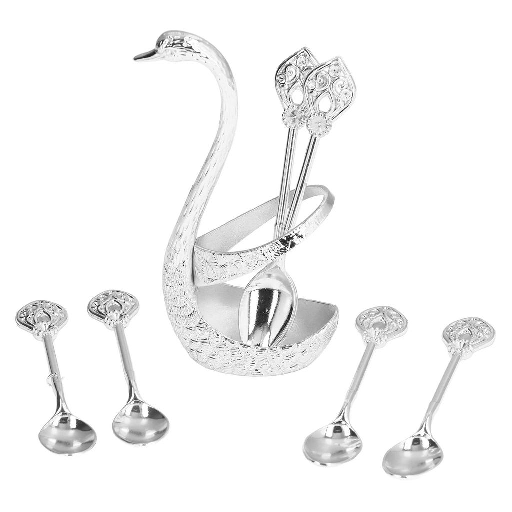 Coffee Spoon Holder Elegant   Zinc Alloy EmNaBossment Design Glossy Bright Color Mirror Polish Coffee Stirrers Holder