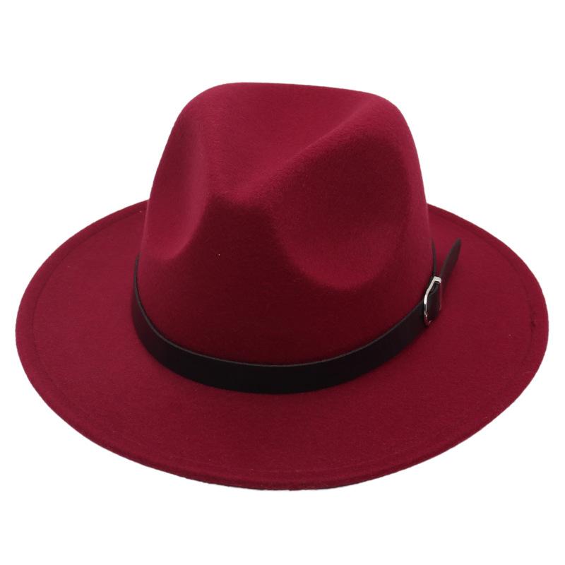 Elegante Zylinderhüte für Kinder, Gürtelschnalle, Amerikanischer Filzhut, Wollhut für Eltern und Kinder im Freien, Jazzhut mit breiter Krempe, Für Männer und Frauen