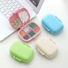 Travel Mini Pill Box Portable 8 Grids Pills Organizer Case Wheat Sealed Weekly Medicine Medicine Organizer Pills