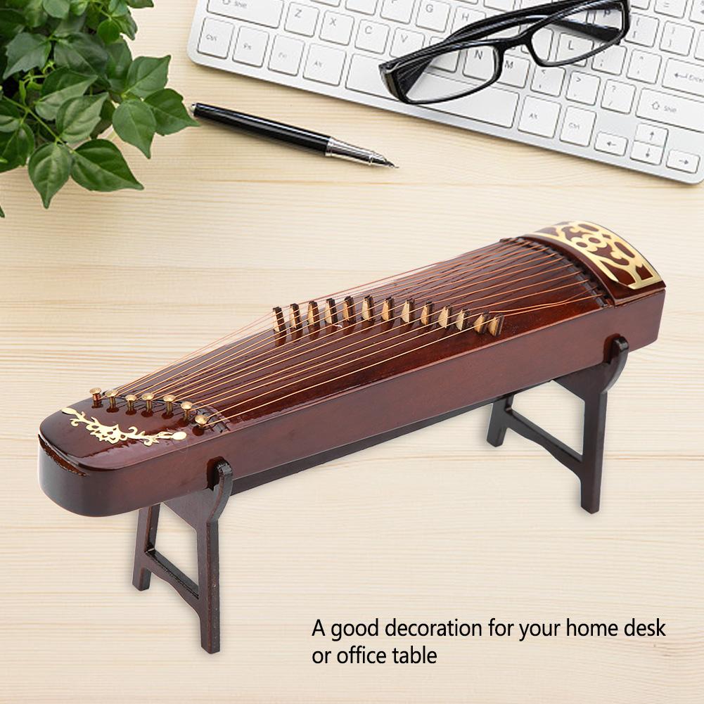 Miniature Wooden Musical Instrument Model Display Mini Ornaments Craft Home Decor