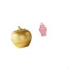 Modern Resin Fruit Figurine And Porcelain Ginger Jar Sculpture for Tabletop Bookshelf Dining Room