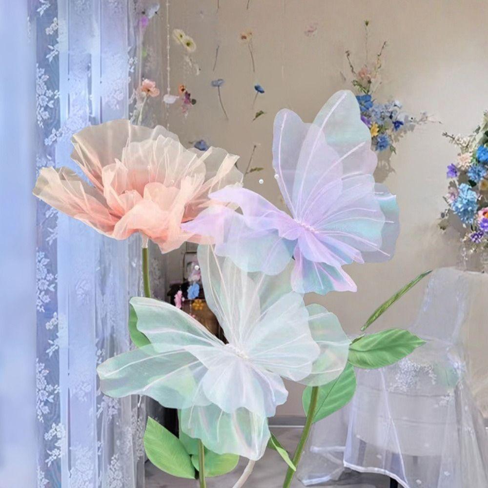Big Size 3D Butterfly Decoration 50cm Large Artificial Butterfly  Valentines Day