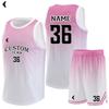 Custom Adults Basketball Uniform Shorts Personalized Design Polyester Embroidered Basketball Jersey Design Pink Color Z-1634