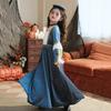 Halloween Kids Costume Vintage Court Style Long Sleeve Medieval Renaissance Girls Costume Carnival Dress