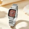 Vintage Square Quartz Watch for Women Band Minimalist Ladies Wristwatches