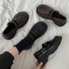 British small leather shoes women's spring spring spring with skirt French platform black retro Mary Jane shoes jk shoes Japanese