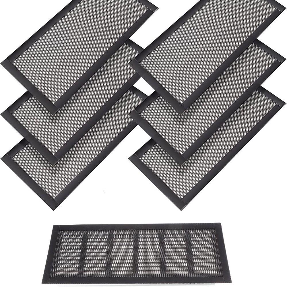 1/2 Stück 4 x 10'' Bodenregister Abdeckung Rechteckig Verdickt Magnetisch Einfach zu Installieren Staubschutz Lüftungsgitter Filter