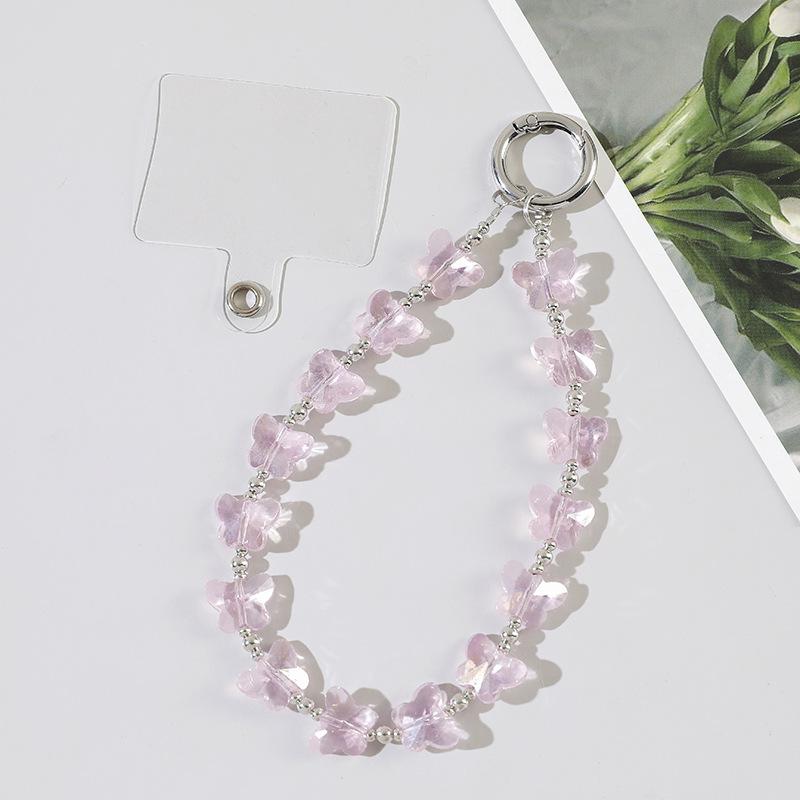 Women S Fashion Bow Phone Charm Lanyard Keychain Anti Drop Strap