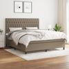 Vidaxl Letto Continentale Con Materasso, Taupe, Tessuto, 180X200 Cm