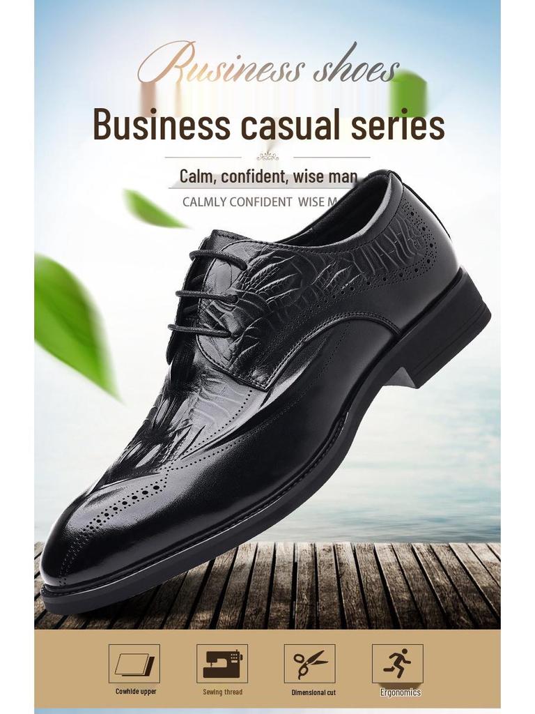 Herren Echtleder Schuhe im Britischen Stil