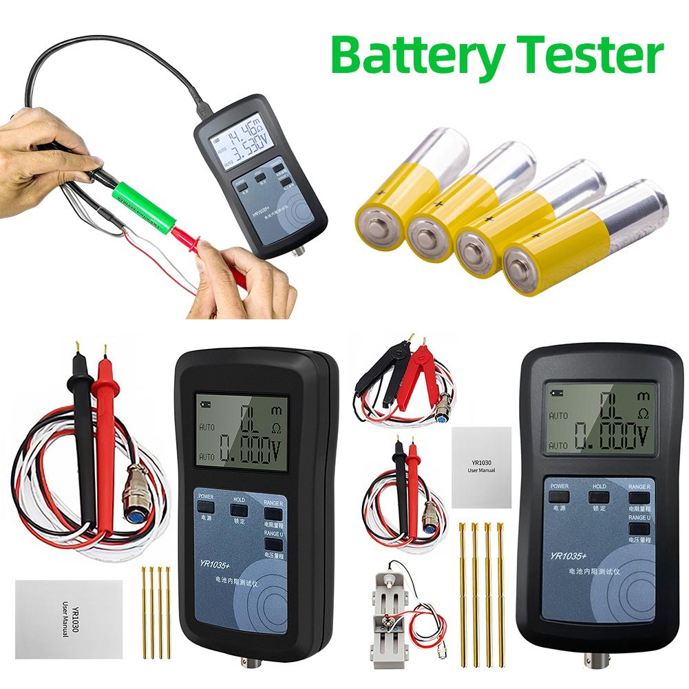 YR1035+ 4-Wire Digital Internal Resistance Test Instrument Battery Internal Resistance Meter for Ni-MH Ni-CD Li-ion Battery