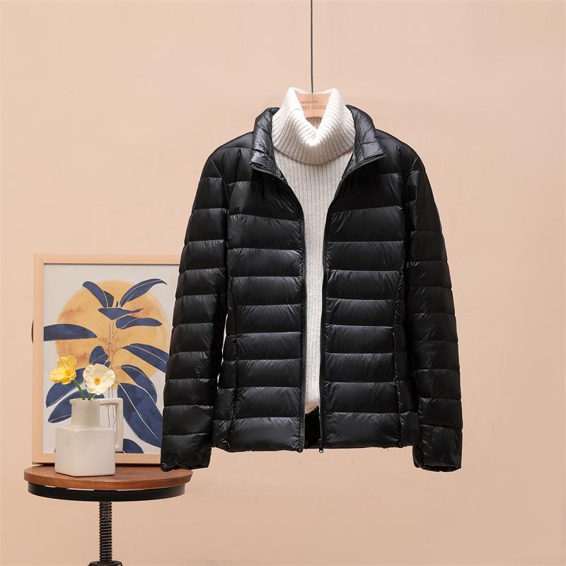 

Легкое зимнее пальто из хлопкового пуха больших размеров для женщин - короткая и теплая куртка для мам среднего и пожилого возраста M