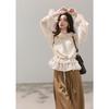 Retro Polka Dot Ruffle Chiffon Blouse
