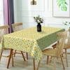 Floral Tablecloth with Sunflowers Small Blooms Yellow Themed Waterproof Rectangular Table Cover Kitchen Dining Room Party Decor