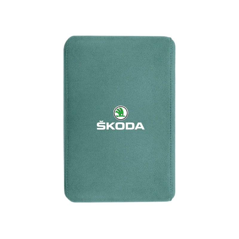 Car Sticker Car Interior Armrest Box Mat Center Console Accessories For Skoda Octavia Superb Kodiaq Rapid Karoq Fabia Yeti Kamiq GED1