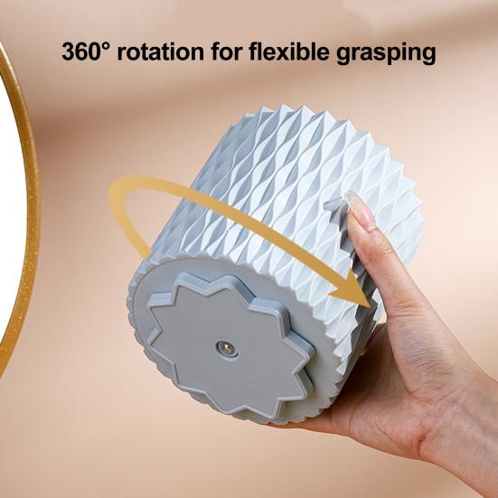 360° Rotation Makeup Brush Holder Organizer Large Capacity Brush Storage Bucket