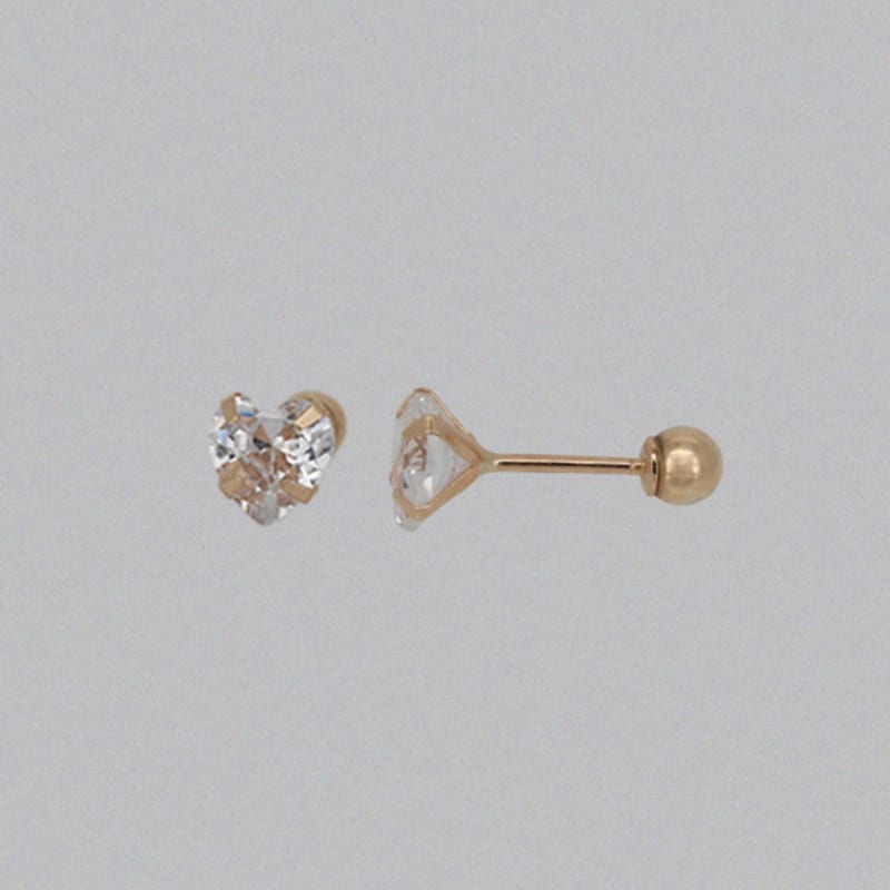 youngglow 14k heart cubic piercing