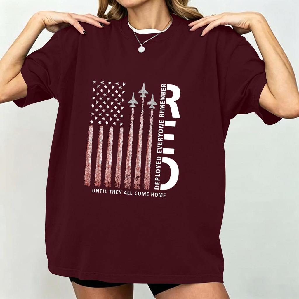 Women's Casual Short Sleeve T-Shirt Crew Neck Loose Fit Letter Print Fashion Top Comfortable Everyday Wear
