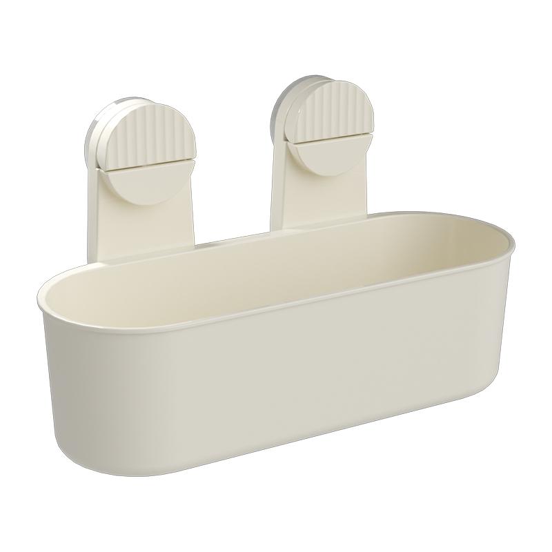 JD Original Easy Series Deep Storage Rack, Bathroom No-Drilling Suction Cup Organizer, Wall-Mounted Storage Shelf for Toilet