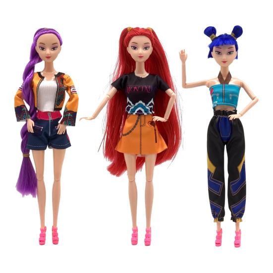 K-POP Demon Hunter Doll Amine Vinyl Action Figure Finger Puppet Playset Collectible PVC Toy for Fans Desktop Decor