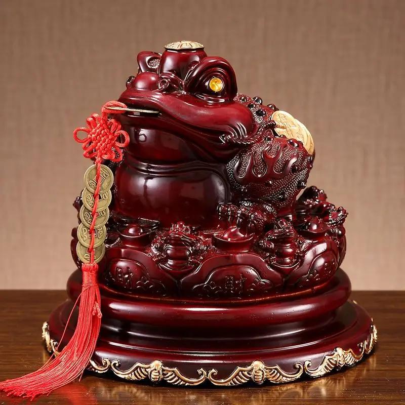 Golden Toad Ornaments for Household Decoration, Large Piggy Bank, Golden Toad, Office, Shop Opening Gifts, New