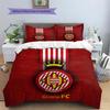 Girona FC Football Club  Pattern Bedding Quilt Set  Home Decoration  Gift (1 * duvet cover + 2 * pillowcase  without core)