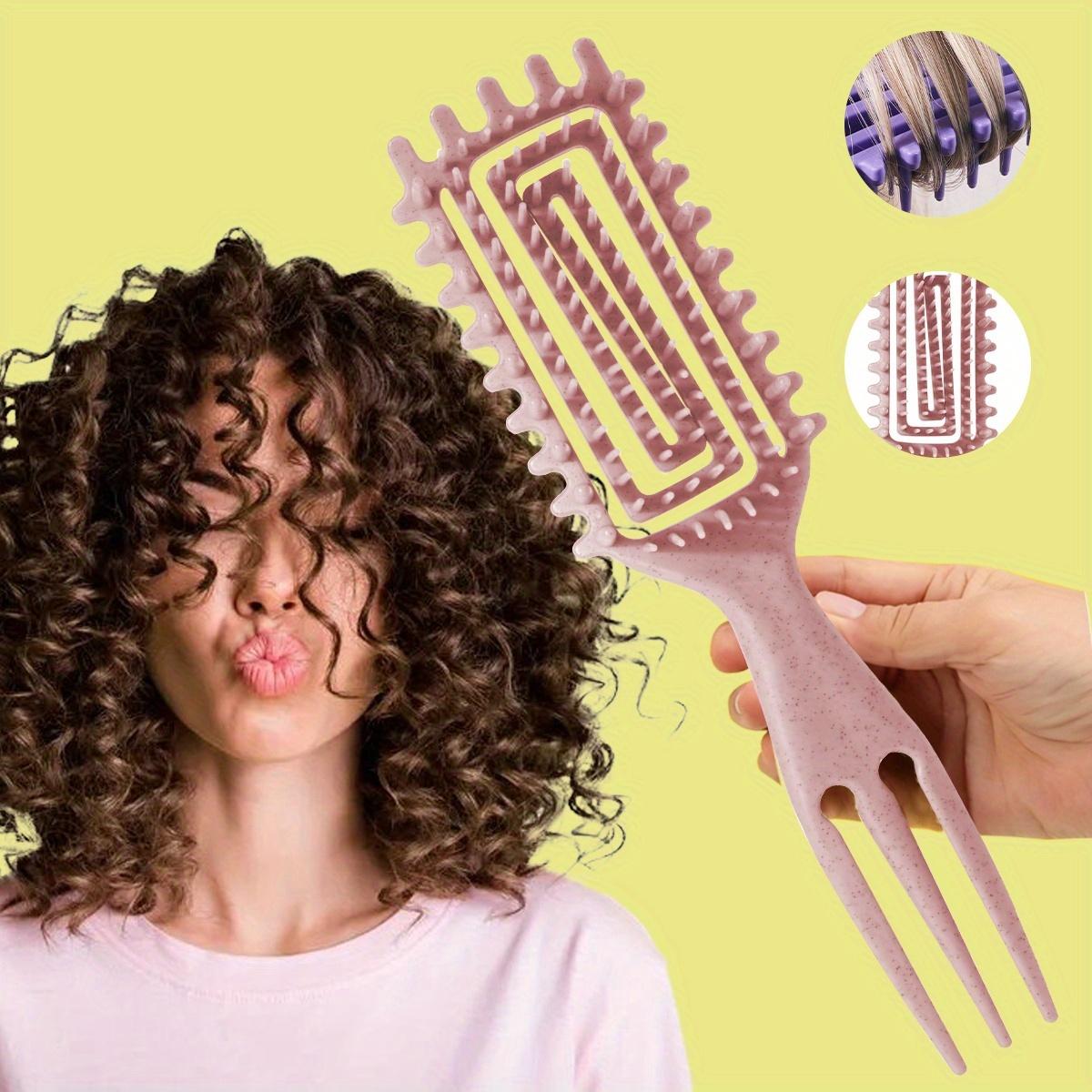 

Ergonomic Wide-Toothed Comb, Perfect for Detangling & Simple Styling of Curly Hair світло-рожевий колір