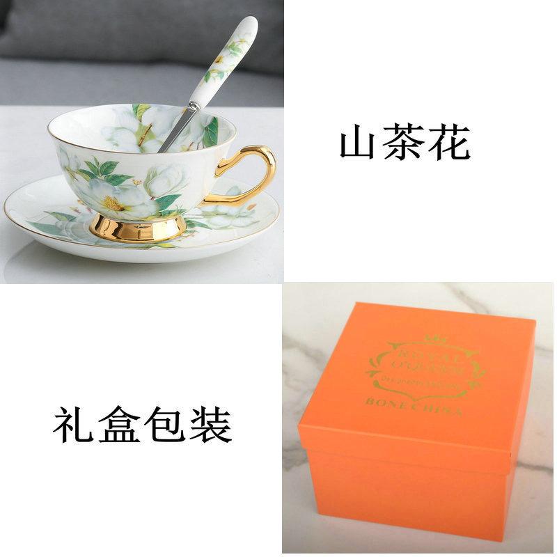Korean Pastoral Bone China Coffee Cup Saucer Ceramic English Afternoon Flower Tea Cup Saucer With Spoon Tea Set Small Fresh Creativity