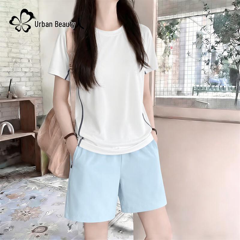 Women s Quick-Dry Short Sleeve & Shorts Sportswear Set M