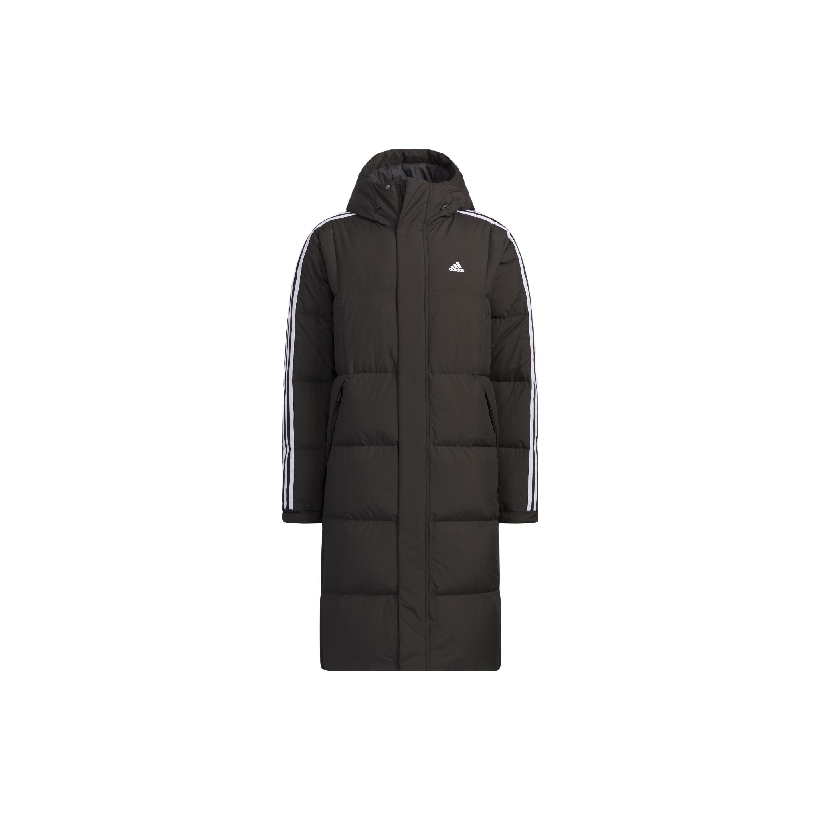 adidas 3-Stripes Long Down Jackets  Black  Men s IT8714 XL
