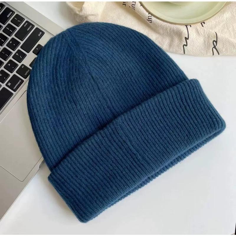 Mary Korean High-quality Wool Big Head Circumference High Elastic Wool Hat, Women's Autumn and Winter Face Small Knitted Hat