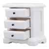 1:12 Scale   Night Stand Birch Wood 3 Drawers    Ature   Bedside Table for Home Decor