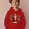 Boys' Christmas Cartoon Casual Hoodie with a Comfortable Fit And a 67 Number Print Pattern