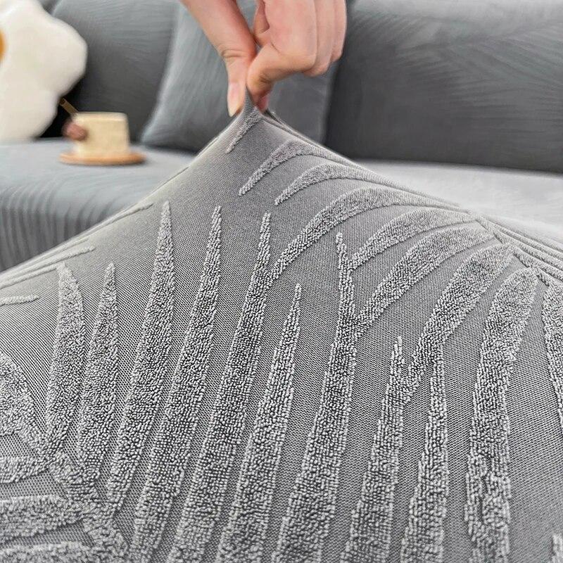 jacquard leave printed sofa cushion covers,sofa cover for living room ,couch cover,L shape sofa protector,home decoration