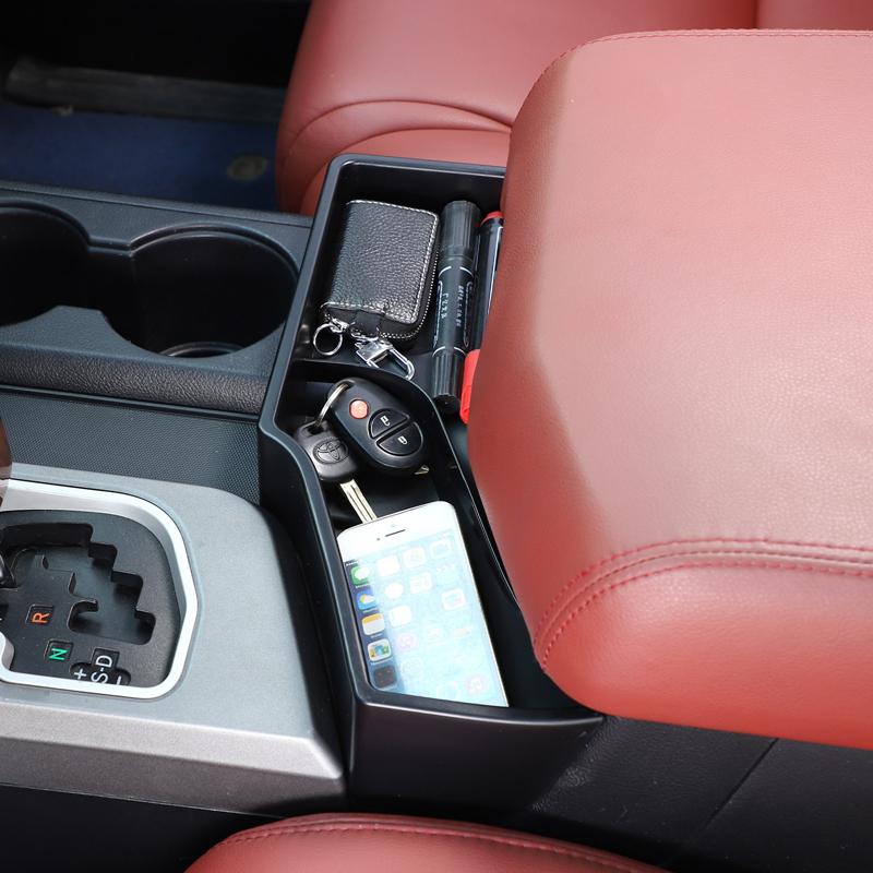 For Toyota Tundra 2007-13 ABS Black Car Central Control Water Cup Holder Storage Box Multifunctional Storage Box Car Accessories