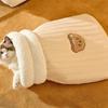 Cat Pet Mat Warming Pad Sack Soft and Comfortable Cat Bed Cave Cozy Cat Beds Easy Access Cat Sleeping Bag with Cute Bear Pattern