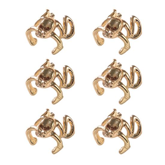 1/2/3 Pairs Frog-Shaped Earrings Clip-On Functionality Alloy Ear Clips Electroplated Earrings Jewelry Accessories