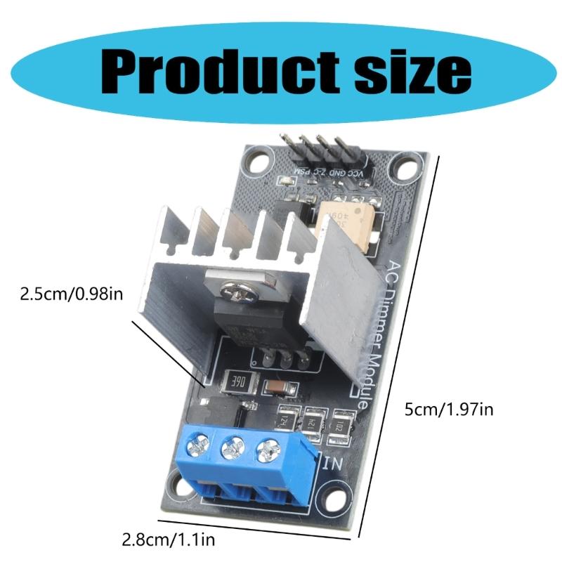 Professionelles AC-Dimmermodul unterstützt 8A Strom 1 Kanal 3,3V/5V Logik 50/60Hz für Heim- und Gewerbebeleuchtung