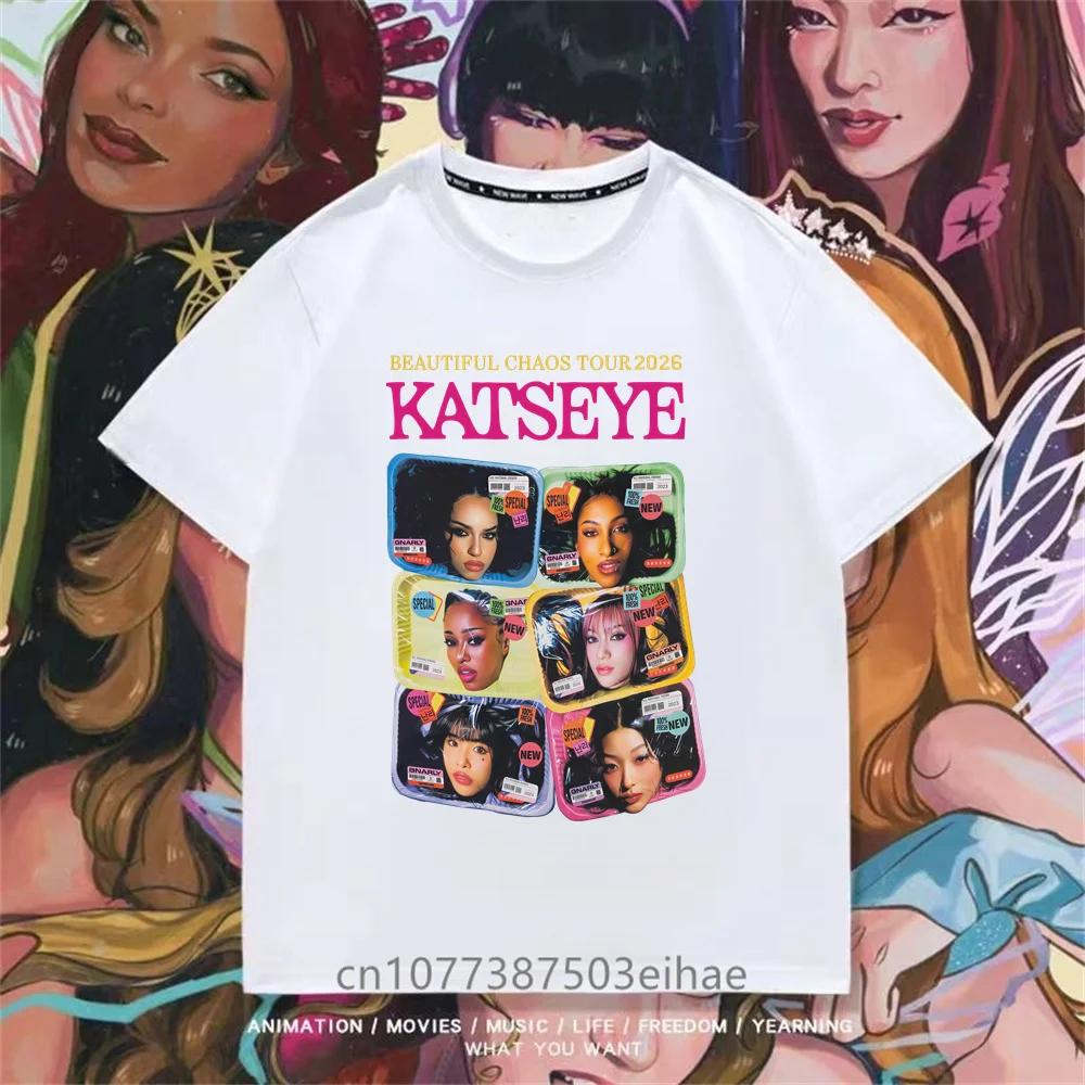Girls KATSEYE Katseye Graphic TShirt Boys and Girls Cotton Short Sleeve Fashion Cute Kids Tshirt Y2K Top Childrens Clothing 100