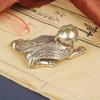 Solid Brass Flying Unicorn Desktop Ornament Auspicious Beast Bronze Sculpture Craft Collectible Tea Pet Decoration Old Bronzewar